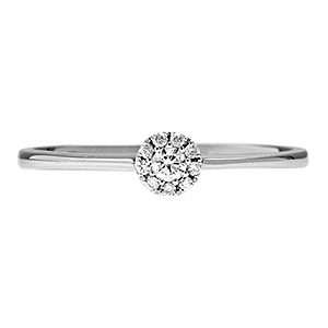 18ct White Gold Diamond Cluster Ring Ra00569