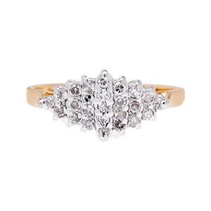 18ct Gold Diamond Dress Ring Rq00006