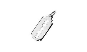 9ct White Gold Razor Blade Charm Cm00155 - Image 3