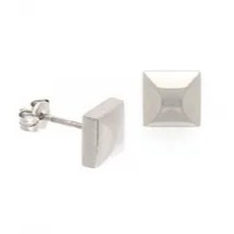 9ct White Gold Square Stud Earrings Esp00075 - Image 3