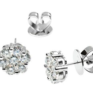 London Diamond Cluster Earrings Esa00095