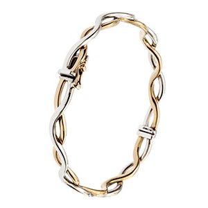 White & Yellow Gold Bangle B0008