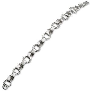 White Gold Solid Handmade Ribbon Bracelet Bl00085