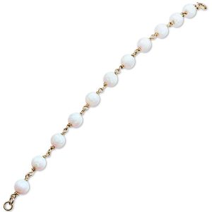 9ct Gold & Oplex Beaded Ball Bracelet Bl00088