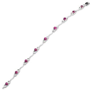 18ct White Gold Ruby Bracelet Bla00006