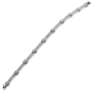 18ct White Gold Diamond Bracelet Bla00036