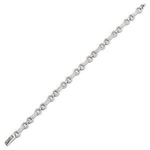 Real Silver & Cubic Zirconia Bracelet Bls00003