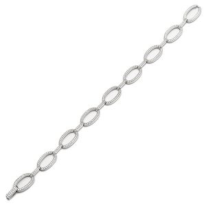 Real Silver & Cubic Zirconia Bracelet Bls00006