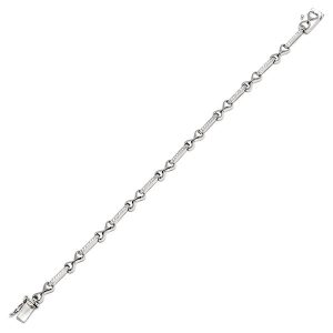 Real Silver & Cubic Zirconia Bracelet Bls00007