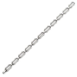 Real Silver & Cubic Zirconia Bracelet Bls00010