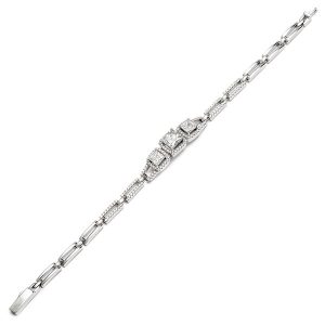 Real Silver & Cubic Zirconia Bracelet Bls00011