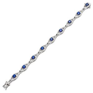 Real Silver & Cubic Zirconia Bracelet Bls00018