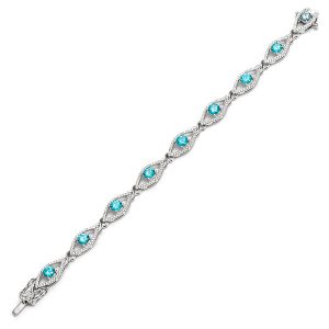 Real Silver & Cubic Zirconia Bracelet Bls00020