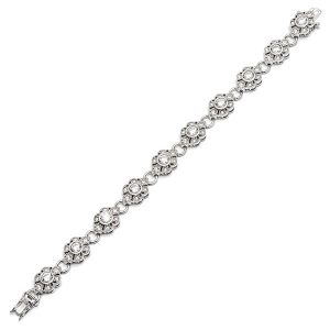 Real Silver & Cubic Zirconia Bracelet Bls00023
