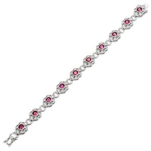 Real Silver & Cubic Zirconia Bracelet Bls00025