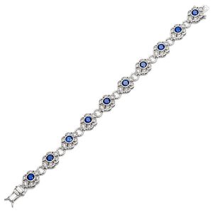 Real Silver & Cubic Zirconia Bracelet Bls00026
