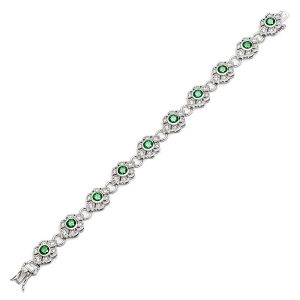 Real Silver & Cubic Zirconia Bracelet Bls00027