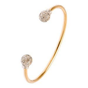 Gold Cubic Torque Bangle B0007