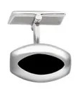 Barrel Shaped Black Sterling Silver Cufflinks Ck00112 - Image 5