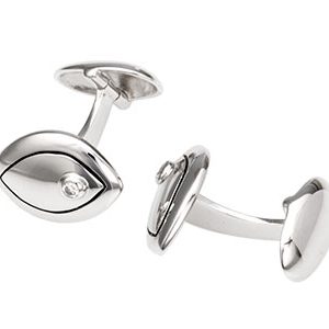 Salisbury Marquise Silver Cufflinks Ck00101