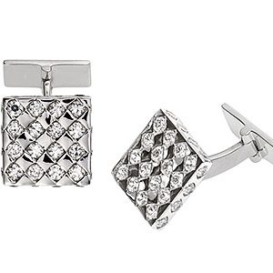Essex Sterling Silver Cufflinks Cz Ck00103