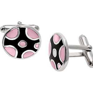 Pink Sterling Silver Cufflinks Ck00134