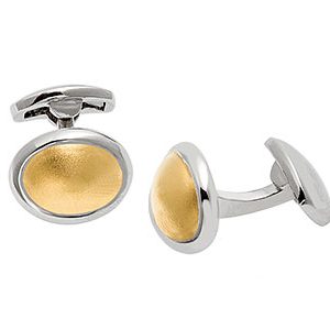 Designer Silver Cufflinks 18ct Vermeil Ck00137