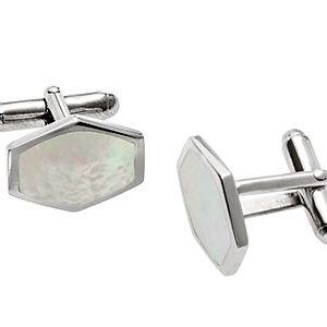 Suffolk Silver Cufflinks Mother of Pearl Ck00142
