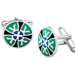 Kaleidoscope Real Silver Cufflinks Ck00183