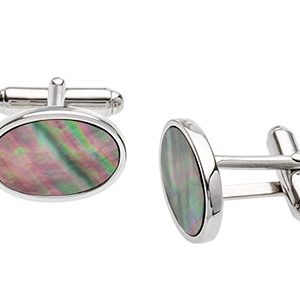 Winchester Mop Silver Cufflinks Ck00002