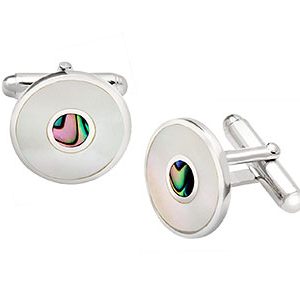 Mother of Pearl Cufflinks Real Silver Ck00207