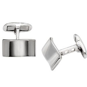 Hull Silver Cufflinks Wave Design Ck00232