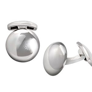 Real Silver Domed Cufflinks Ck00235