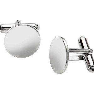 Stirlingshire Silver Round Cufflinks Ck00025
