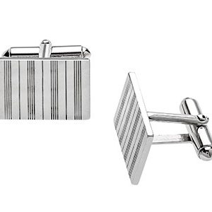 Silver Cufflinks London Pinstripe Ck00026
