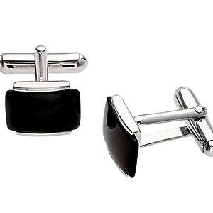 Wiltshire Silver Onyx Cufflinks Ck00041