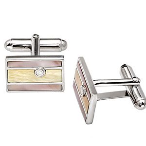 Silver Cufflinks Mother of Pearl Ck00070