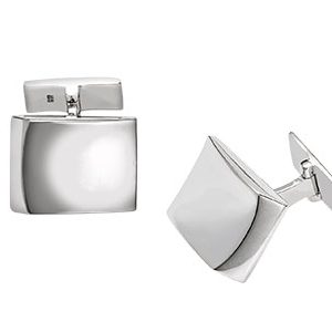 Silver Concave Wedge Cufflinks Ck00096