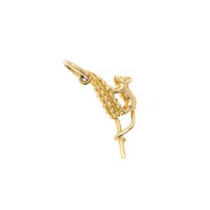 9ct Gold Solid Mouse on Corn Charm Cm00117