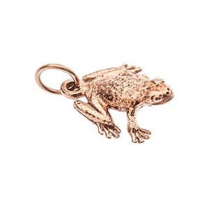 Solid 9ct Rose Gold Frog / Toad Charm....cm00009