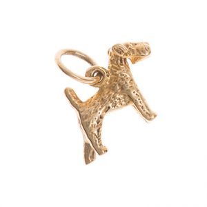 9ct Yellow-Gold Terrier-Dog Charm Cm00010