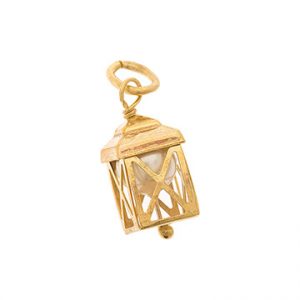 9ct Gold and Pearl Lantern Charm Cm00107