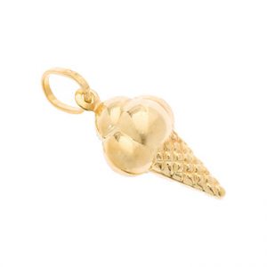 9ct Gold Ice Cream Cone Charm Cm00113