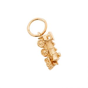 9ct Gold Steam Train Locomotive Charm Cm00116