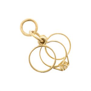 9ct Gold & Cubic Zirconia Set of Rings Charm Cm00118