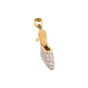 9ct Gold & Cubic Zirconia Shoe Charm Cm00119