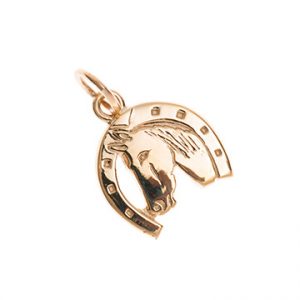 Solid 9ct Gold Lucky Horseshoe Charm Cm00144