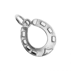 9ct White Gold Horseshoe Charm Cm00152