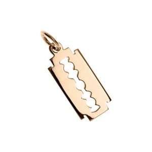 9ct Yellow Gold Razor Blade Charm Cm00153