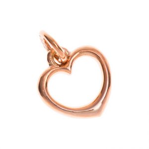 9ct Rose Gold Solid Open Heart Charm Cm00157